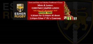 REVISED TIMES: Minis & Juniors 'Christmas Jumper' Pre-match Lunch - 27th November 2021