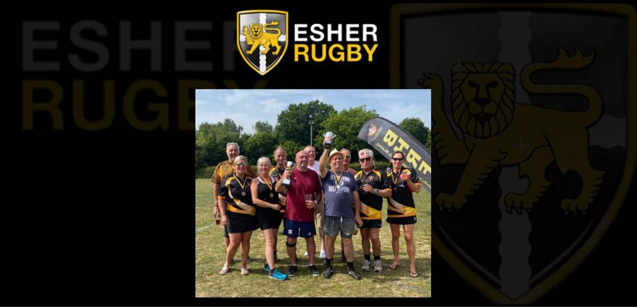 Esher Walking Rugby Squad win the Cup at the Burgess Hill WR Festival!