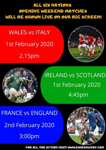 Live on the BIG screen - Six Nations opening weekend